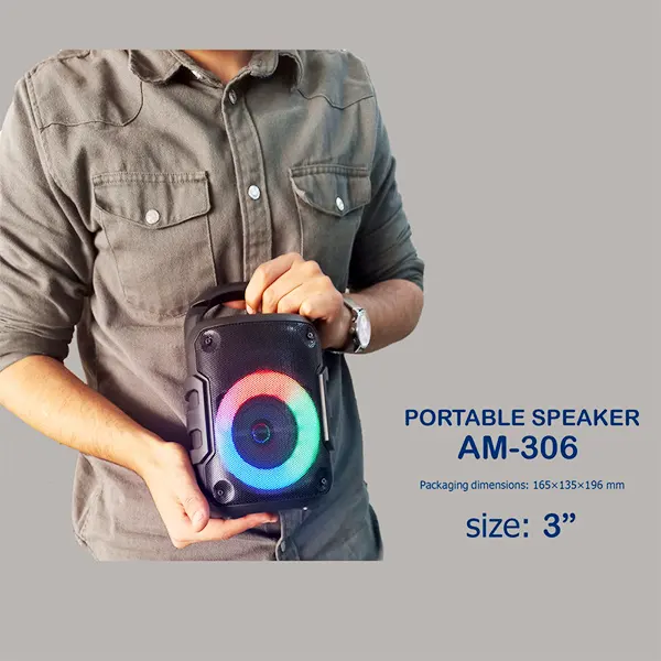 اسپیکر بلوتوثی قابل حمل مدل AM-306
