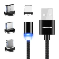 کابل تبدیل USB به microUSB/ لایتنینگ / تایپ سی آرسون مدل AN-M33