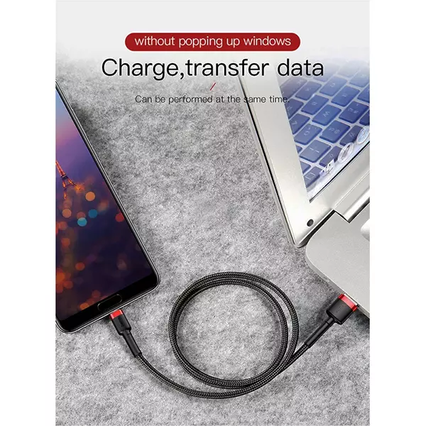 کابل تبدیل USB به USB-C باسئوس مدل CATKLF-CG1 Cafule طول 2 متر