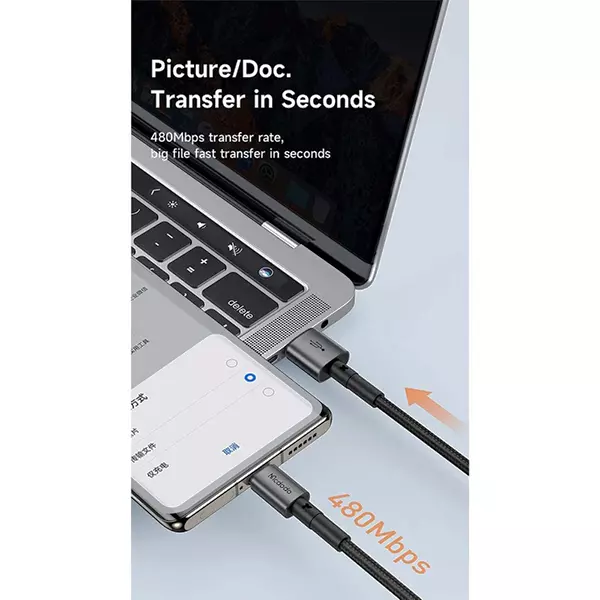 کابل USB به USB-C مک دودو مدل CA-3590 طول 1.2 متر