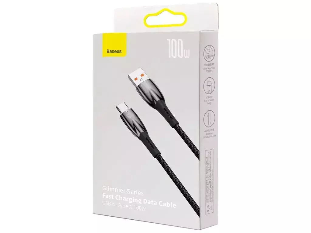کابل USB-C باسئوس مدل Glimmer Series 100W طول 2 متر