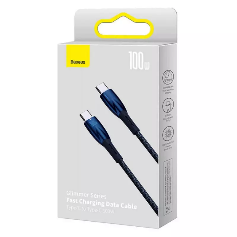 کابل USB-C باسئوس مدل Glimmer Series 100W طول 2 متر