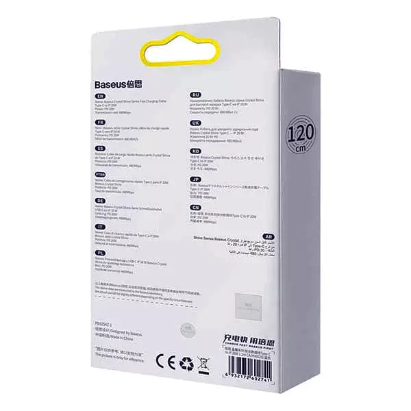 کابل تایپسی به لایتنینگ 1.2 متری بیسوس مدل CAJY000201