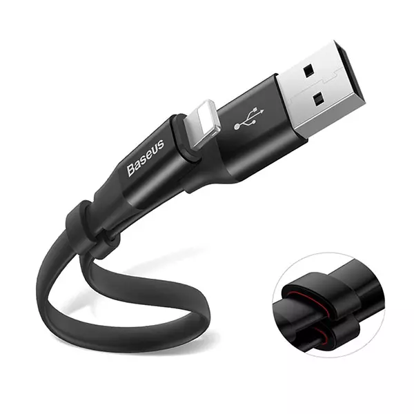 کابل تبدیل USB به لایتنینگ بیسوس مدل CALMBJ-B01 طول 0.23 متر