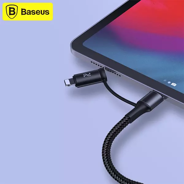 کابل Type C به لایتنینگ دو کاره 1متری بیسوس مدل CATLYW-H01