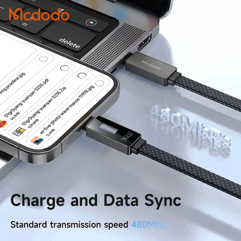 کابل تبدیل USB-C به لایتنینگ مک دودو مدل CA-496 طول 1.2 متر