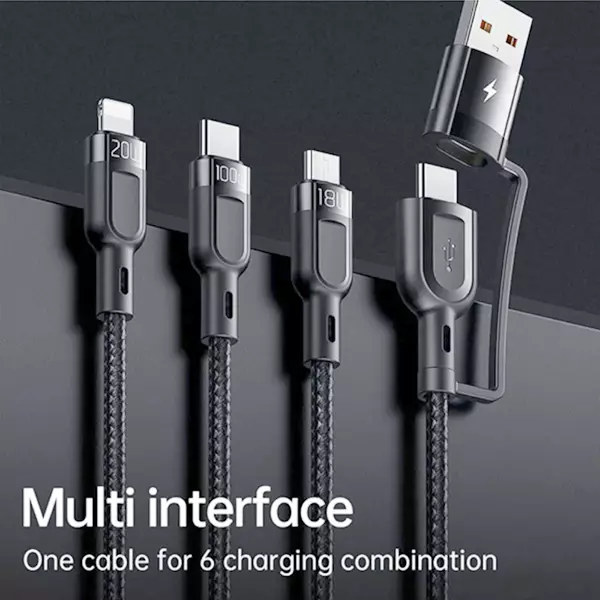 کابل تبدیل USB به لایتنینگ / usb-C / Microusb مک دودو مدل CA-8800 طول 1.2 متر