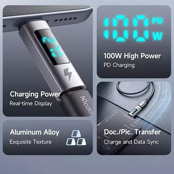 مبدل تایپ سی به تایپ سی 100 وات مکدودو مدل OT-609