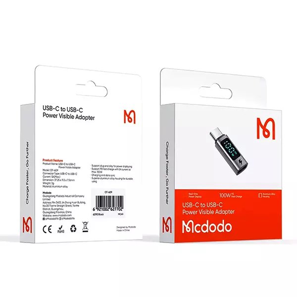 مبدل تایپ سی به تایپ سی 100 وات مکدودو مدل OT-609