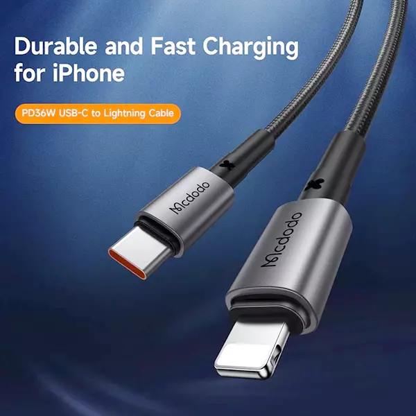 کابل تبدیل USB-C به لایتنینگ مک دودو مدل CA-2851 طول 1.8 متر