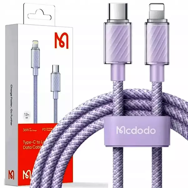 کابل تبدیل USB-C به لایتنینگ مک دودو مدل CA-366 طول 1.2 متر