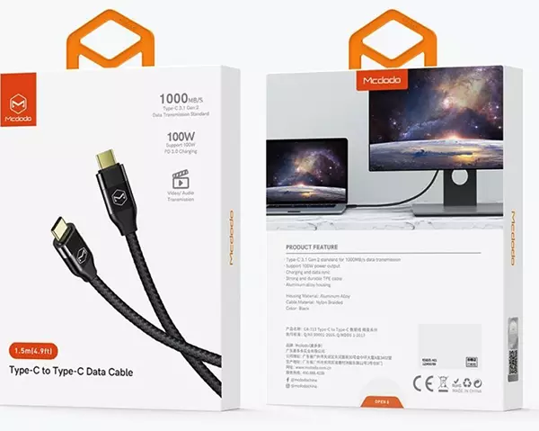 کابل usb-C مک دو دو مدل CA-7131 طول 2 متر