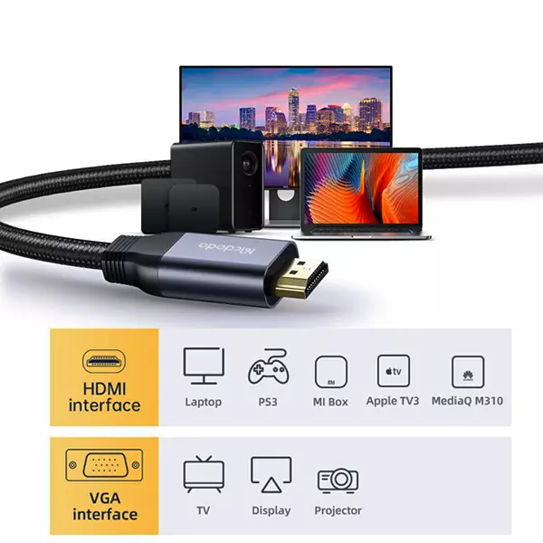 کابل تبدیل HDMI به VGA مک دودو مدل CA-7770 طول 2 متر