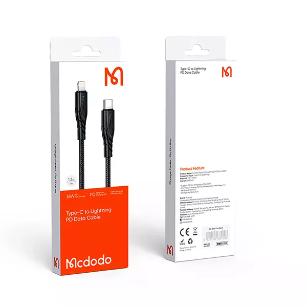 کابل تبدیل USB-C به لایتنینگ مک دودو مدل CA-8460 طول 1.2 متر