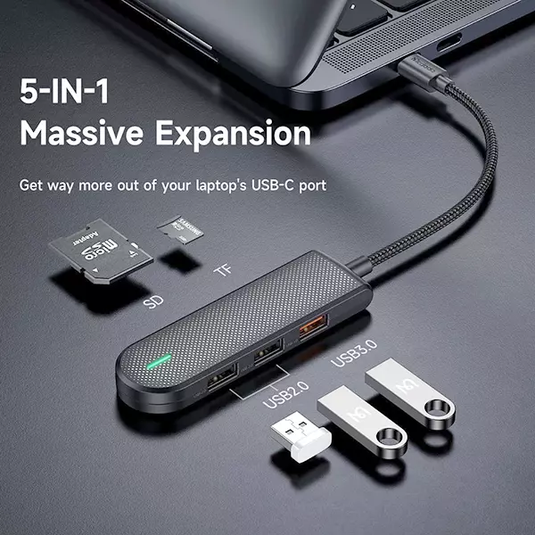 هاب 5 پورت USB-C مک دودو مدل HU-1430