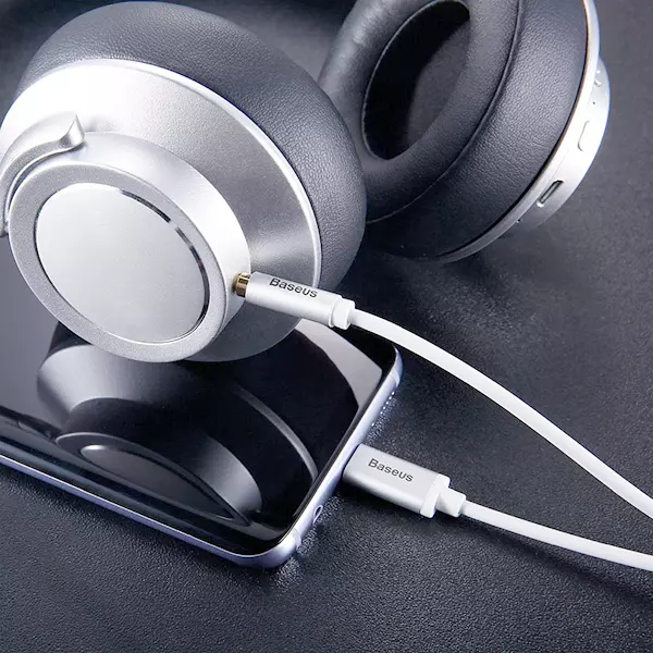 کابل تبدیل 1.2 متری USB-C به AUX بیسوس مدل CAM01-01