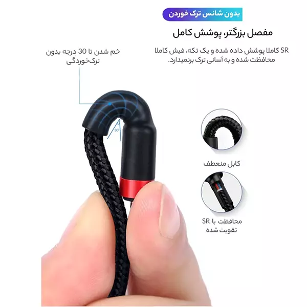 کابل USB-C بیسوس مدل CATKLF-GG1 طول 1 متر
