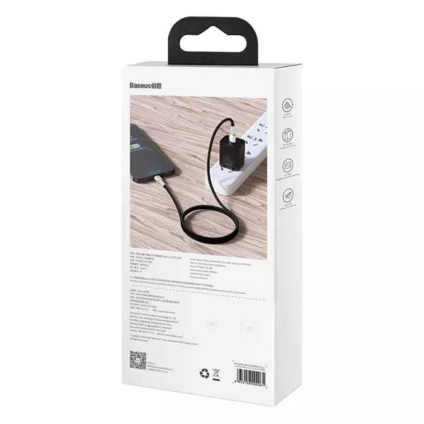 کابل تبدیل Type-C به لایتنینگ بیسوس مدل CATLJK-A01 طول 1 متر