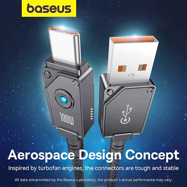 کابل USB به USB-C بیسوس مدل P10355801111 طول 1 متر