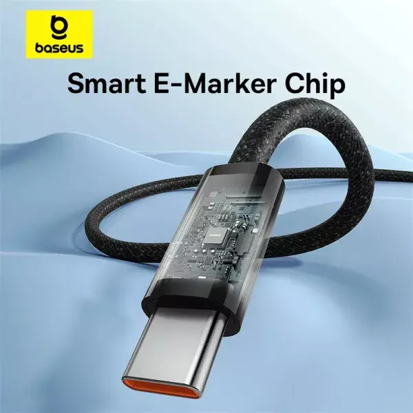 کابل دو سر تایپ سی 100 وات 1 متر بیسوس مدل P10367000411