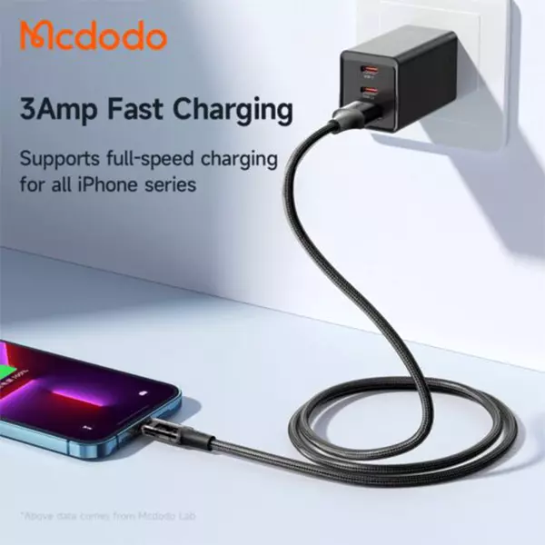 کابل تبدیل USB به لایتینگ مک دودو مدل CA-2080 طول 1.2 متر