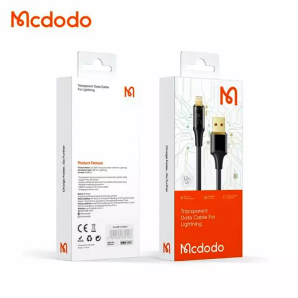 کابل تبدیل USB به لایتینگ مک دودو مدل CA-2080 طول 1.2 متر