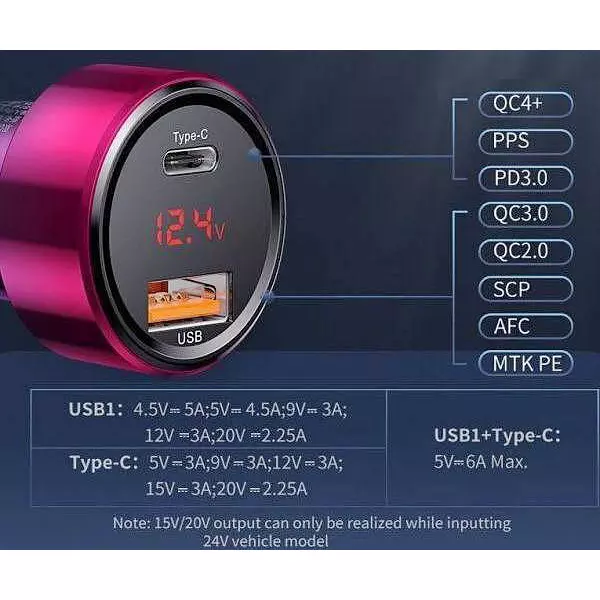 شارژر فندکی 45W بیسوس Magic Series PPS مدل CCMLC20C-01