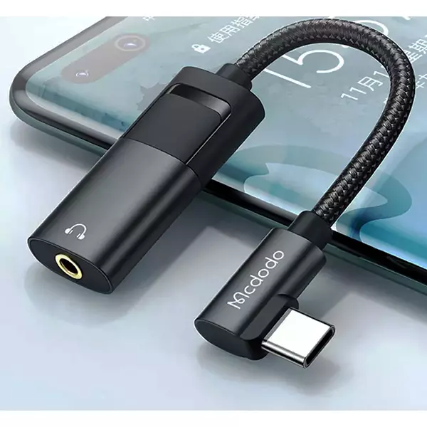 مبدل USB-C به جک 3.5 میلیمتری و USB-C مک دودو مدل CA-1880