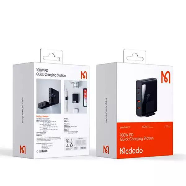 شارژر 4 پورت 100 وات مک دودو مدل CH-1802