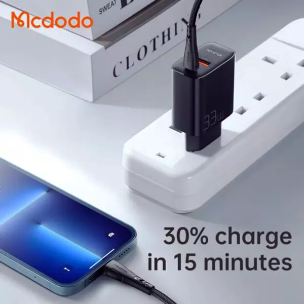 شارژر دیواری مک دودو مدل CH-0922 به همراه کابل تبدیل USB-C