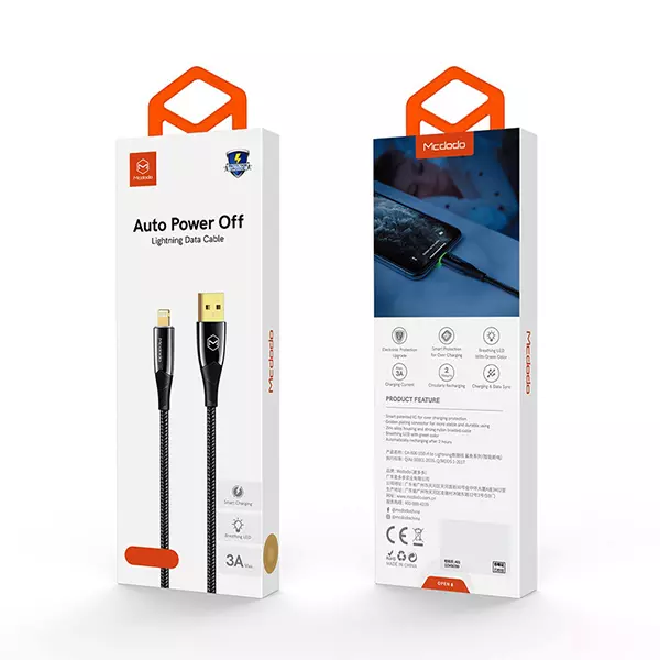 کابل شارژ USB به لایتنینگ مک دودو مدل CA-8060 طول 1.2 متر