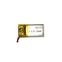 باتری لیتیوم پلیمر 3.7v ظرفیت 100mAh کد 401119