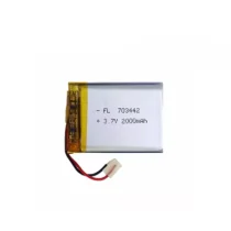 باتری لیتیوم پلیمر 3.7v ظرفیت 2000mAh کد 703442