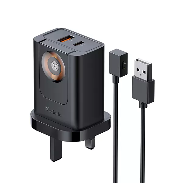 آداپتور شارژ 2پورت 30 وات و شارژر وایرلس اپل واچ مک دودو مدل CH-3980