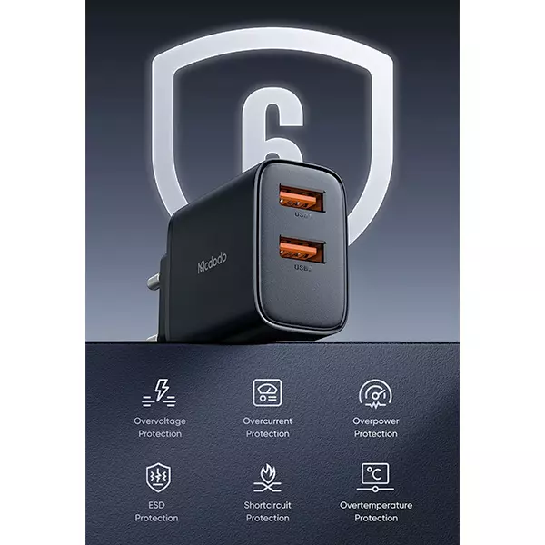 شارژر ديواری 12W مک دودو مدل CH-5071 به همراه کابل لایتنینگ