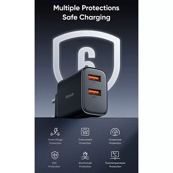 شارژر ديواری 12W مک دودو مدل CH-5072 به همراه کابل تایپ سی