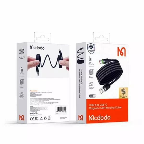 کابل USB به تایپ سی بدنه مگنتی 1.2متر 100 وات مک دودو مدل CA-5650