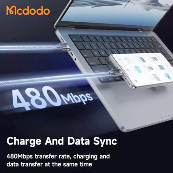 کابل USB به تایپ سی بدنه مگنتی 1.2متر 100 وات مک دودو مدل CA-5650