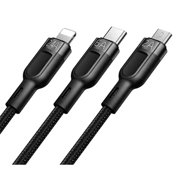 کابل تبدیل USB به microUSB / لایتنینگ / USB-C مک دودو مدل CA-0930 طول 1.2 متر