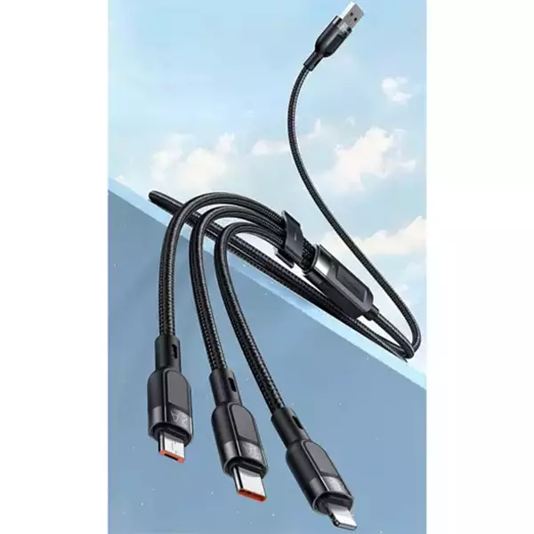 کابل تبدیل USB به microUSB / لایتنینگ / USB-C مک دودو مدل CA-0930 طول 1.2 متر