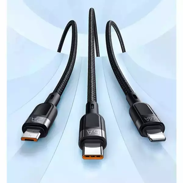 کابل تبدیل USB به microUSB / لایتنینگ / USB-C مک دودو مدل CA-0930 طول 1.2 متر