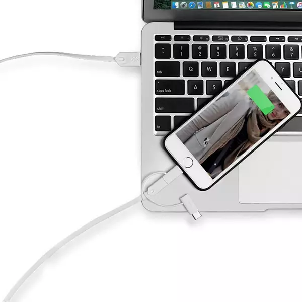 کابل تبدیل USB به microUSB / لایتنینگ / USB-C مک دودو مدل CA-1090 طول 1 متر
