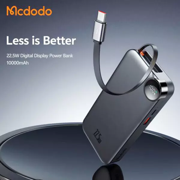 پاوربانک 22.5 وات 10000 مک دودو مدل MC-3860 با کابل شارژ
