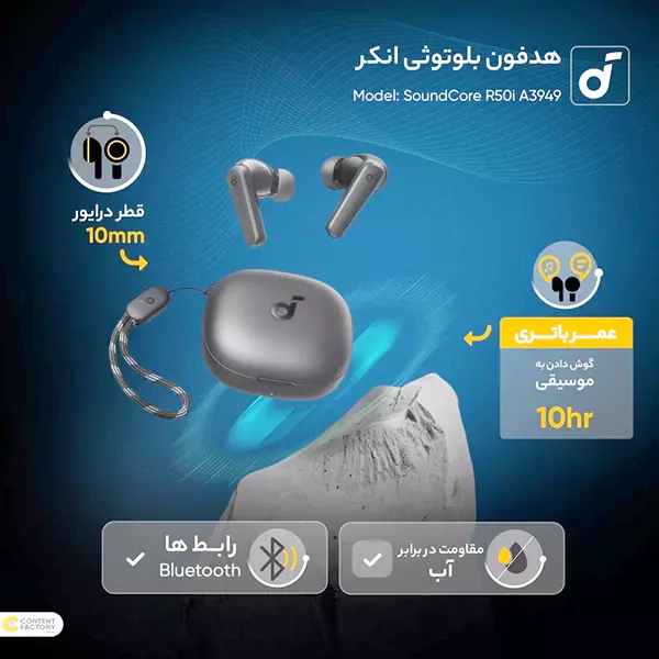 هدفون بلوتوثی انکر مدل SoundCore R50i