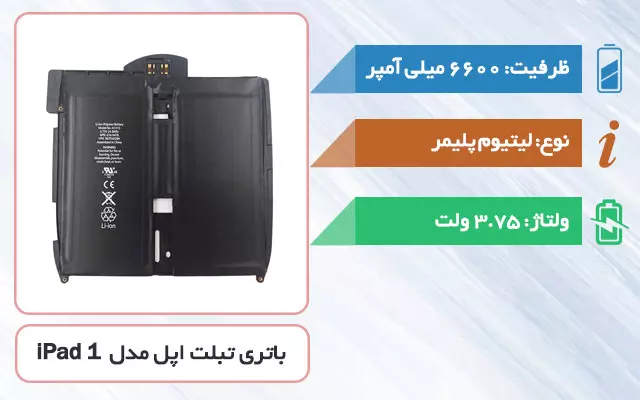 باتری اصلی تبلت اپل iPad 1 مدل A1315