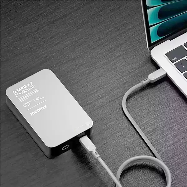 پاوربانک مگ سیف و تایپ سی 20000 مومکس مدل Q.MAG X2 IP133