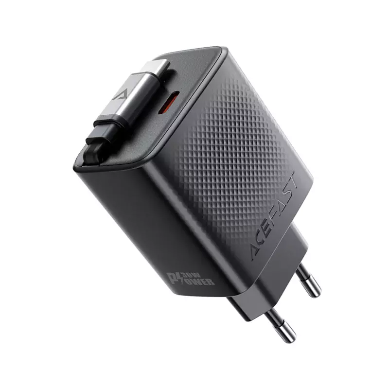 شارژر دیواری ایس فست ACEFAST A110 PD30W همراه با کابل جمع شونده