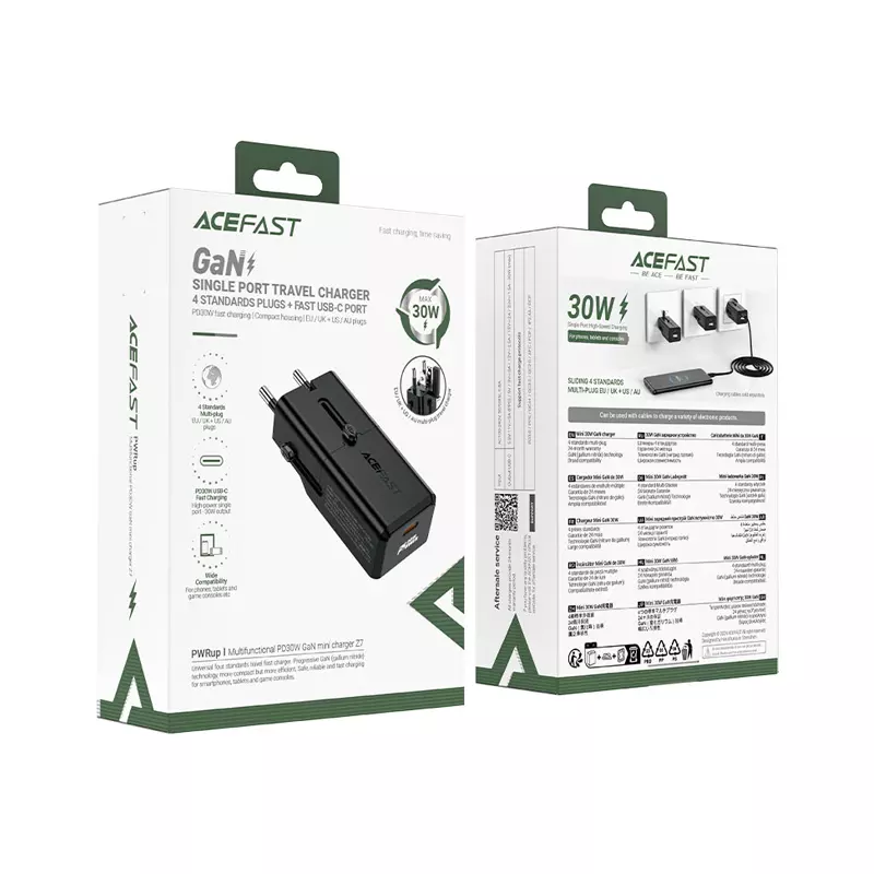 شارژر دیواری و مبدل برق ایس فست ACEFAST Z7 PD30W GaN Fast