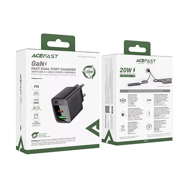 شارژر دیواری ایس فست ACEFAST A78 PD20W GaN Fast Charger