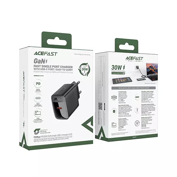 شارژر دیواری ایس فست ACEFAST A102 PD30W GaN Fast Charger
